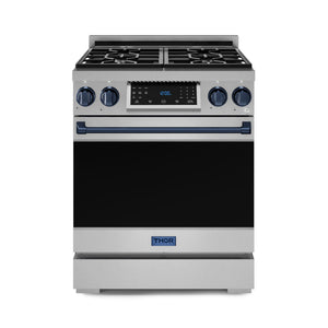 Thor Kitchen Série Gordon Ramsay Cuisinière au gaz professionnelle autonome 4,55 pi³ acier inoxydable RSG30-BLU