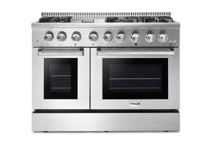 Thor Cuisinière bi-combustion autonome 6,7 pi³ à four double acier inoxydable HRD4803U