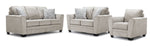 Tilley Sofa, Loveseat and Chair Set - White