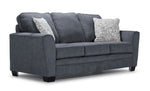 Tilley Sofa and Loveseat Set - Charcoal