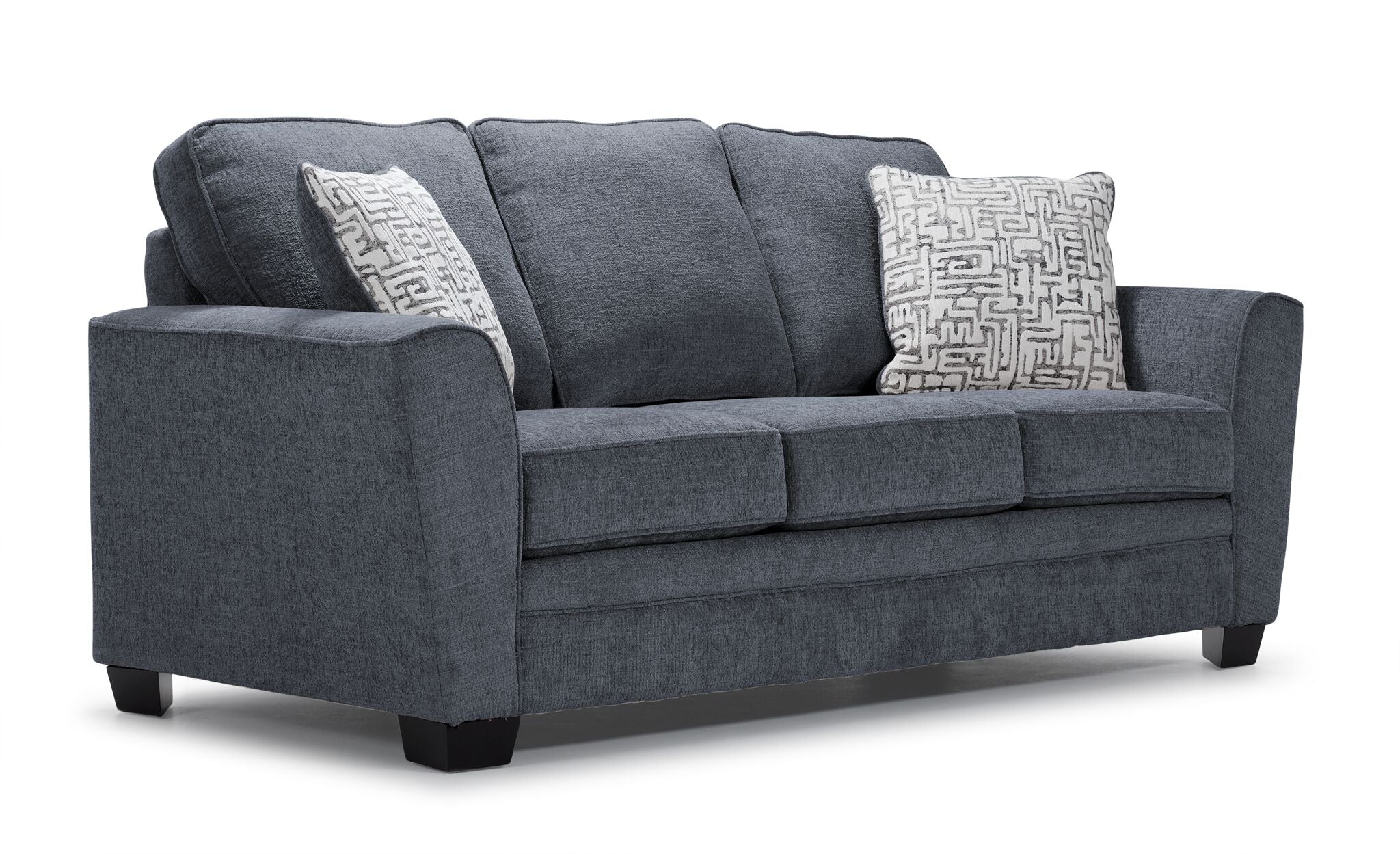 Tilley Sofa and Loveseat Set - Charcoal