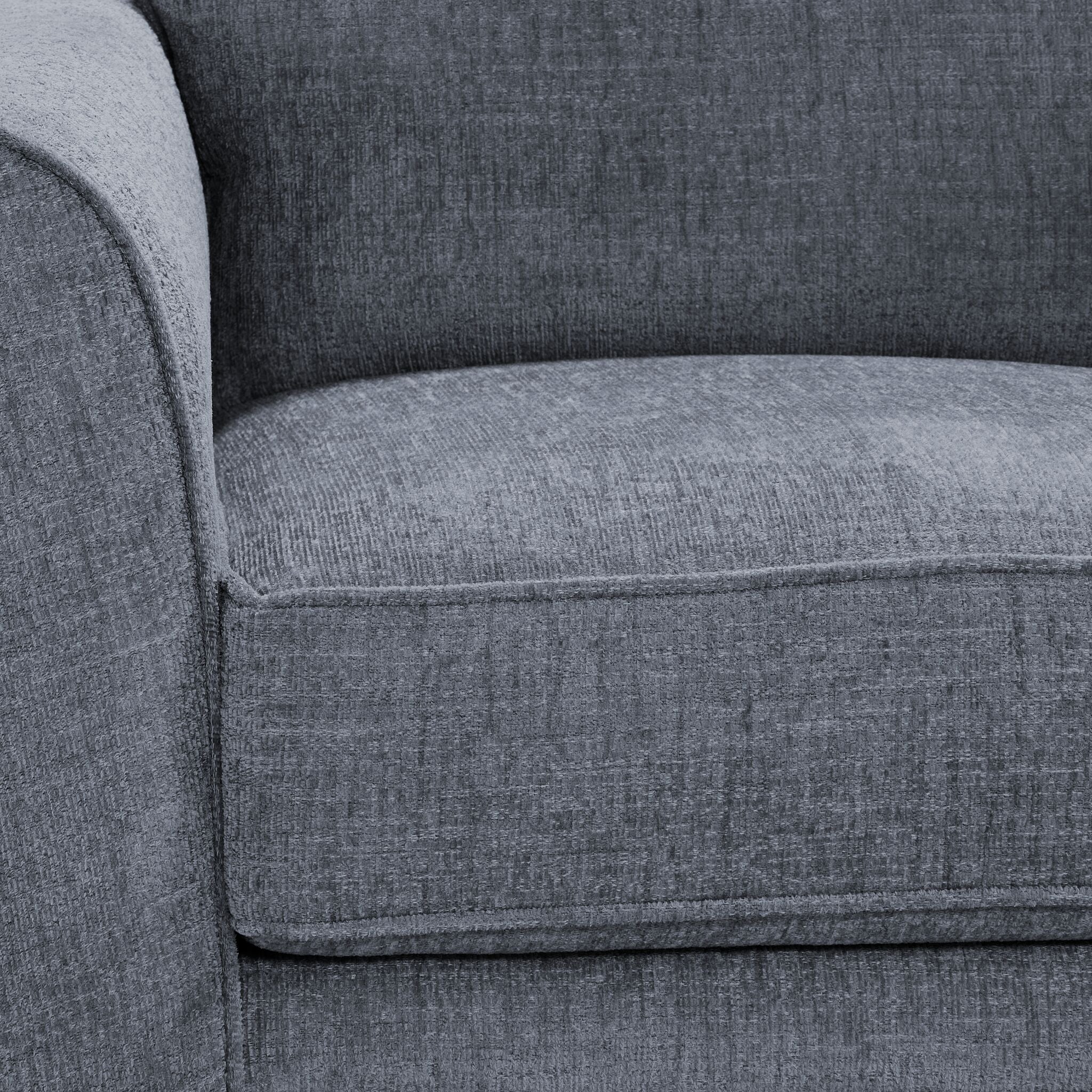 Tilley Sofa, Loveseat and Chair Set - Charcoal