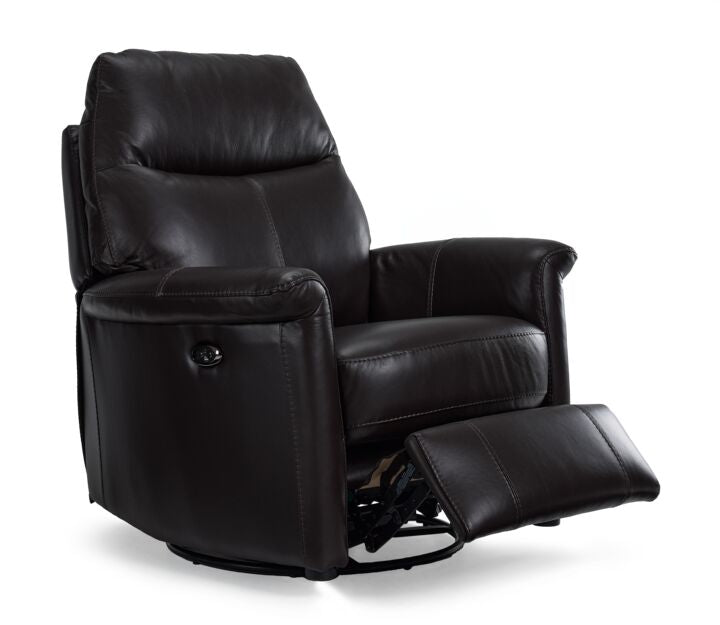 Torino Leather Power Recliner - Brown