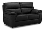 Toscana Leather Sofa, Loveseat and Chair Set - Black