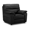 Toscana Fauteuil en cuir - noir