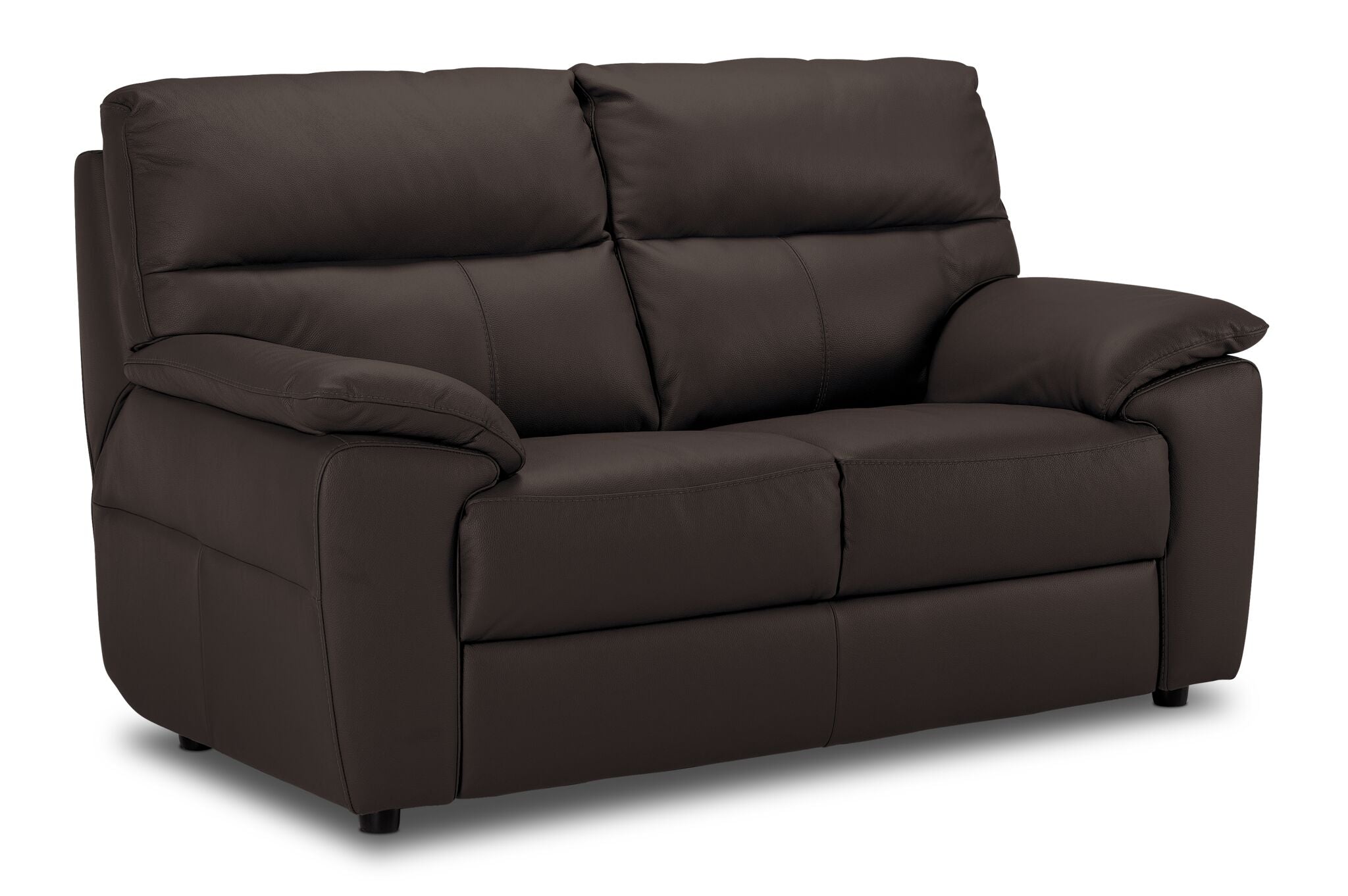 Toscana Leather Sofa and Loveseat Set - Chocolate