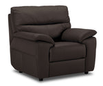 Toscana Leather Sofa and Chair Set - Chocolate