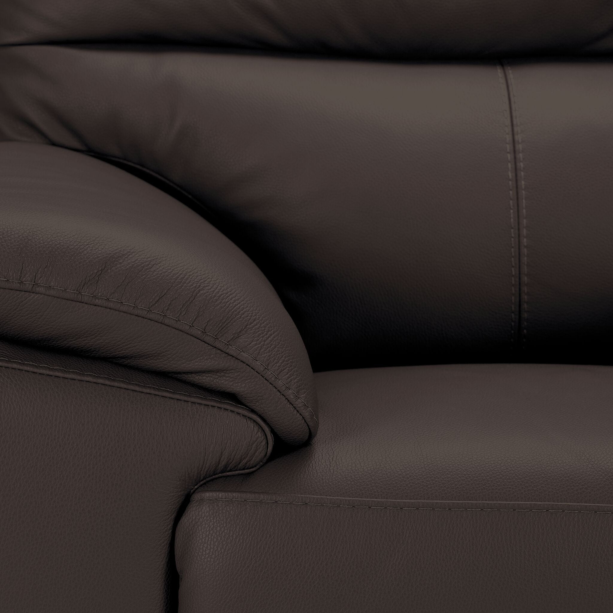 Toscana Leather Sofa and Chair Set - Chocolate