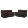 Toscana Ens. Sofa et causeuse en cuir - chocolat