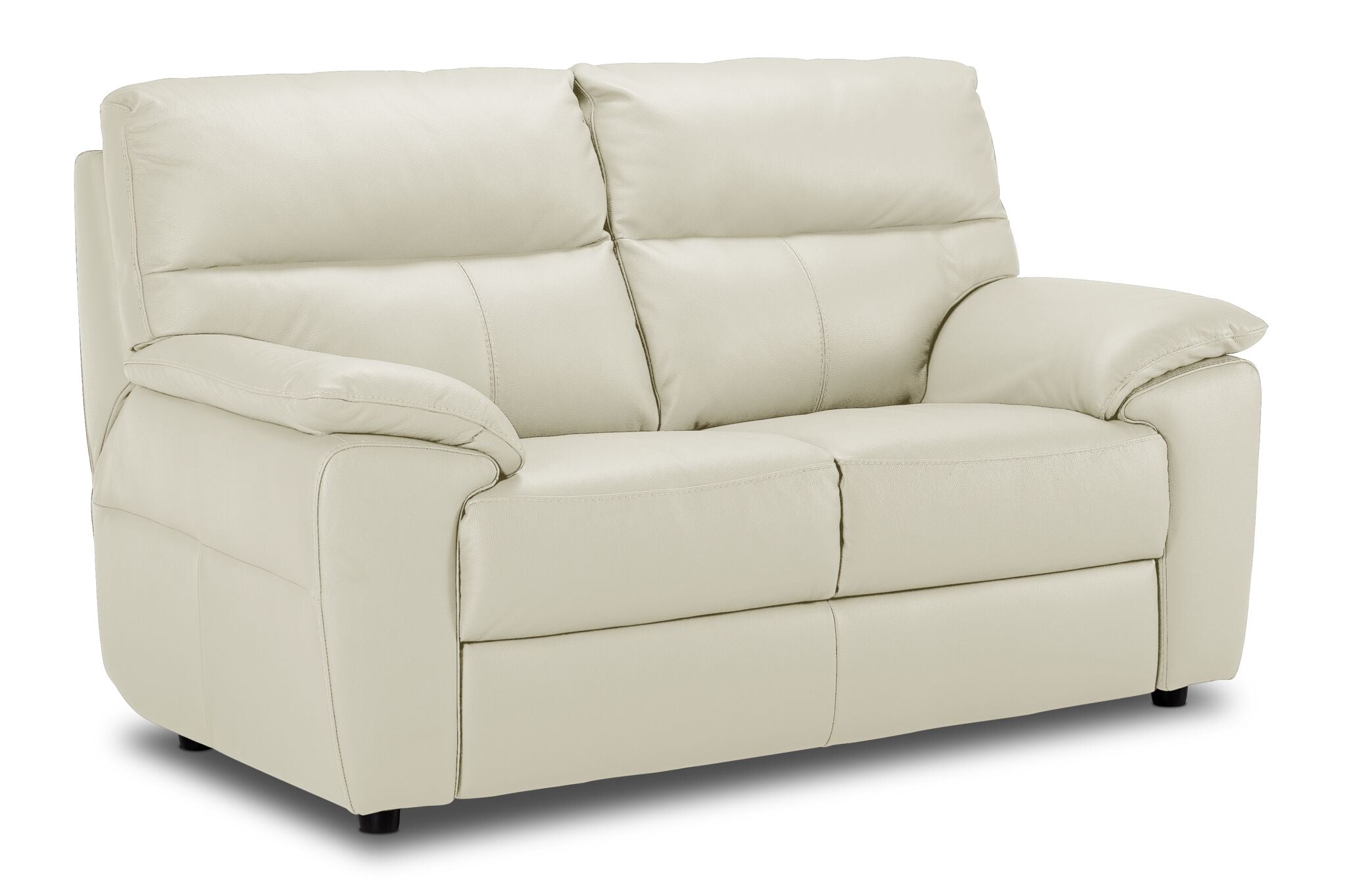 Toscana Leather Sofa and Loveseat Set - White