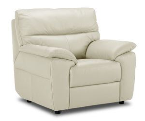 Toscana Fauteuil en cuir - blanc