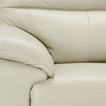 Toscana Leather Sofa and Chair Set - White