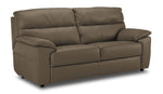 Toscana Leather Sofa, Loveseat and Chair Set - Taupe