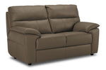 Toscana Leather Sofa, Loveseat and Chair Set - Taupe