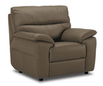 Toscana Leather Sofa, Loveseat and Chair Set - Taupe
