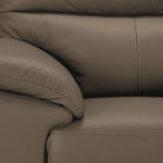 Toscana Leather Sofa and Chair Set - Taupe