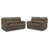 Toscana Ens. Sofa et causeuse en cuir - taupe