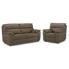 Toscana Ens. Sofa et fauteuil en cuir - taupe
