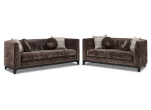Tresor Ens. Sofa et causeuse – brun foncé 