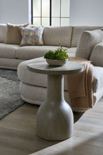 Fresh Perspective Turin 20" Round End Table - Grey
