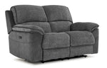Vandelay Power Reclining Sofa and Loveseat Set - Grey