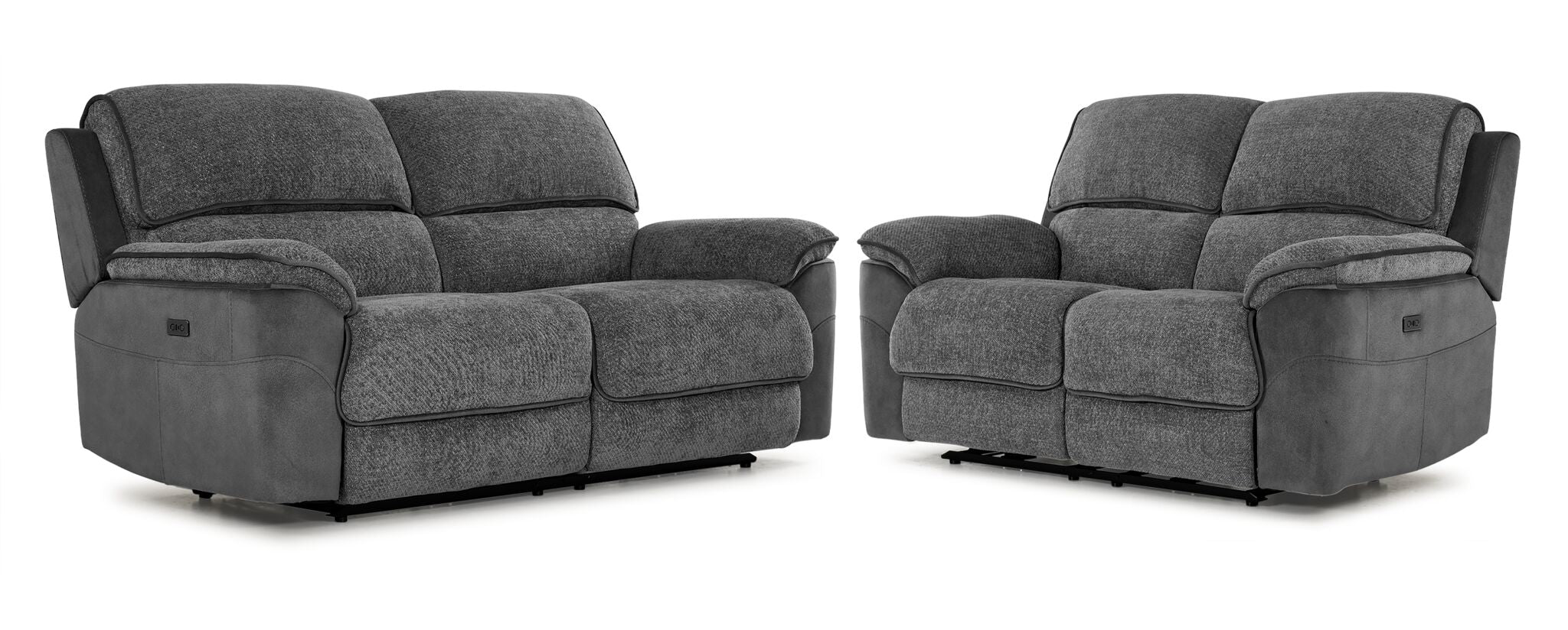 Vandelay Power Reclining Sofa and Loveseat Set - Grey