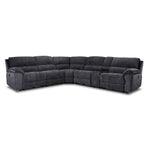 Vandelay 6-Piece Dual Power Reclining Sectional with Console - Blue