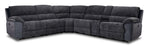 Vandelay 6-Piece Dual Power Reclining Sectional with Console - Blue