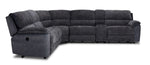 Vandelay 6-Piece Dual Power Reclining Sectional with Console - Blue