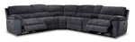Vandelay 6-Piece Dual Power Reclining Sectional with Console - Blue