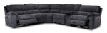 Vandelay 6-Piece Dual Power Reclining Sectional with Console - Blue