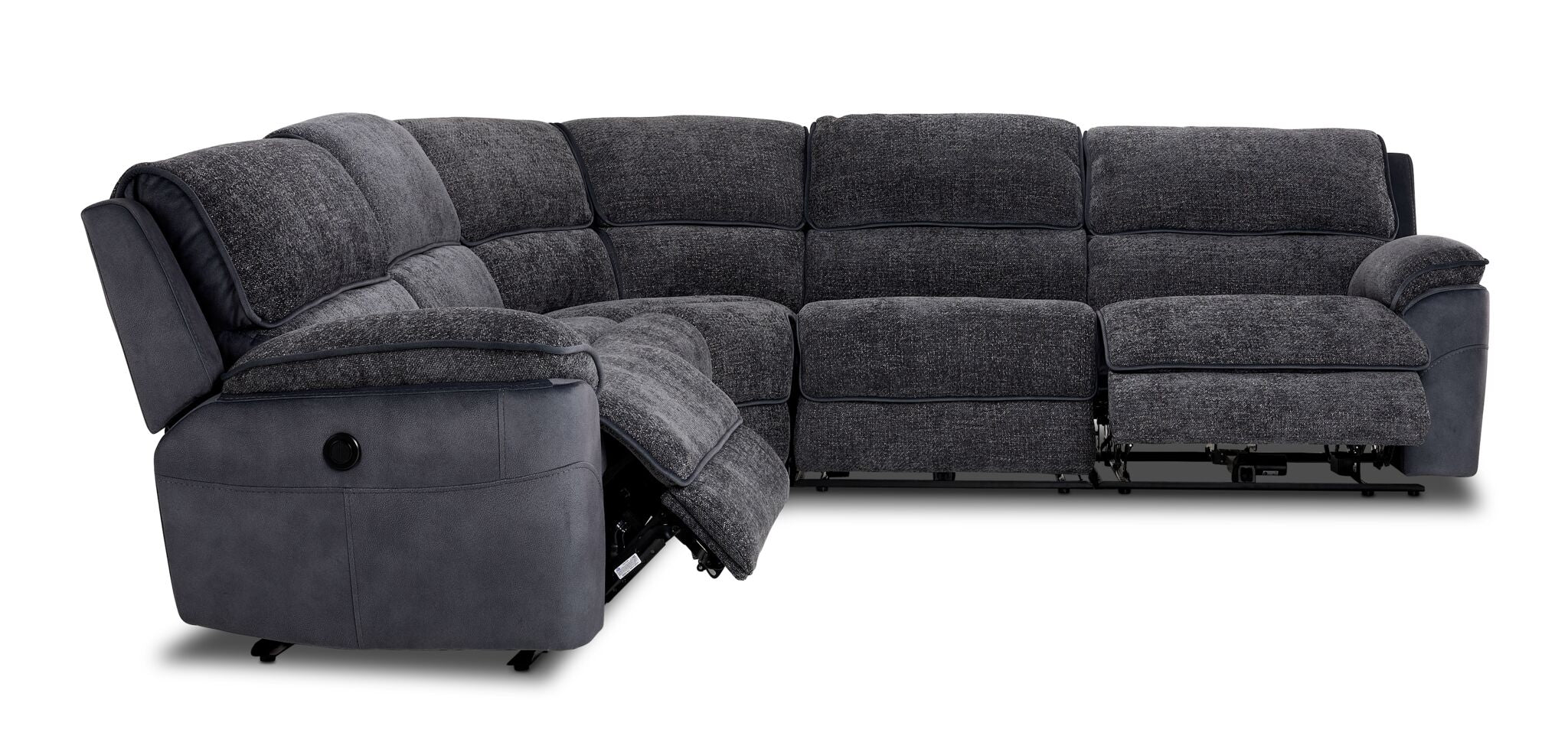 Vandelay 5-Piece Dual Power Reclining Sectional - Blue