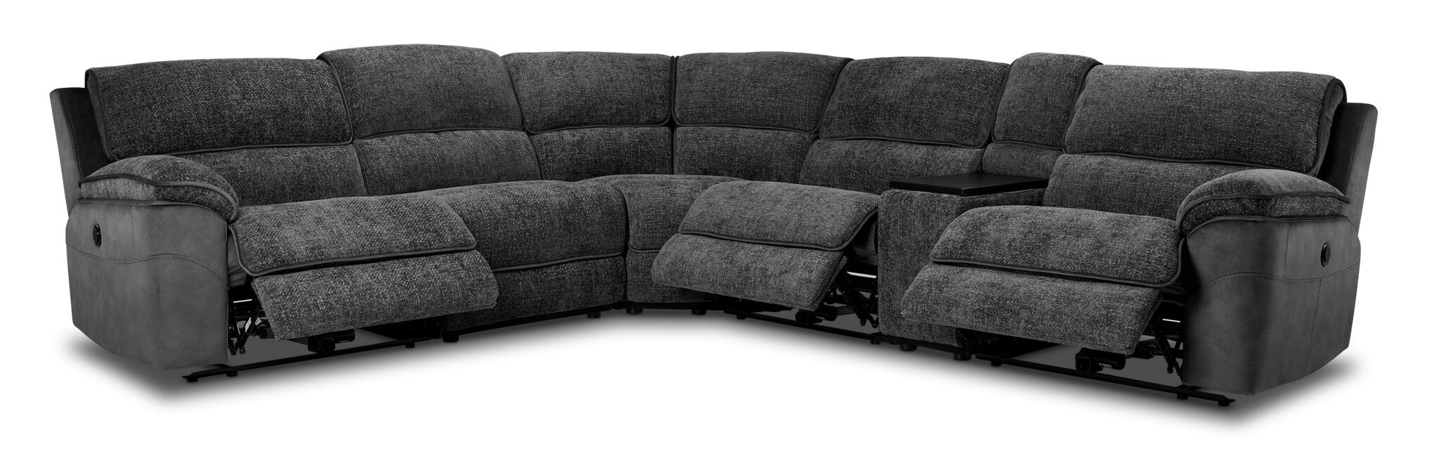 Vandelay 6-Piece Power Reclining Sectional - Grey