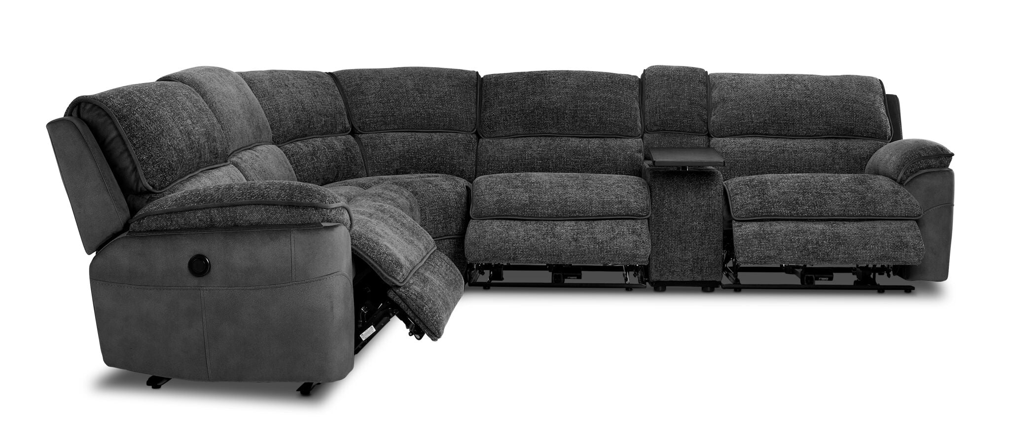 Vandelay 6-Piece Power Reclining Sectional - Grey
