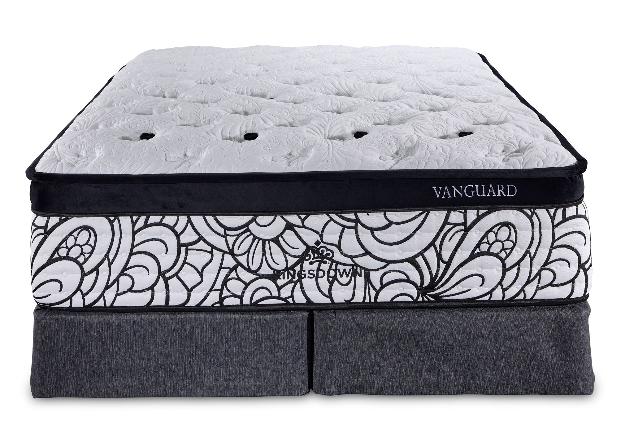Kingsdown Vanguard Medium Euro Top King Mattress and Split Boxspring Set