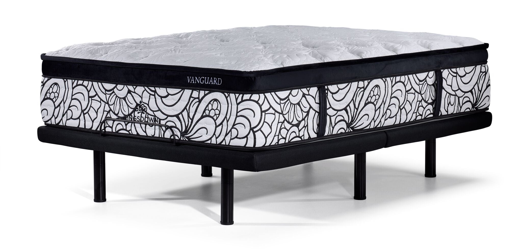 Kingsdown Vanguard Medium Euro Top Full Mattress and L2 Motion Pro Adjustable Base