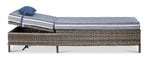 Veranda Outdoor Lounger - Grey, Blue