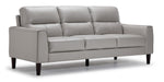 Verissimo Leather Sofa, Loveseat and Chair Set - Silver