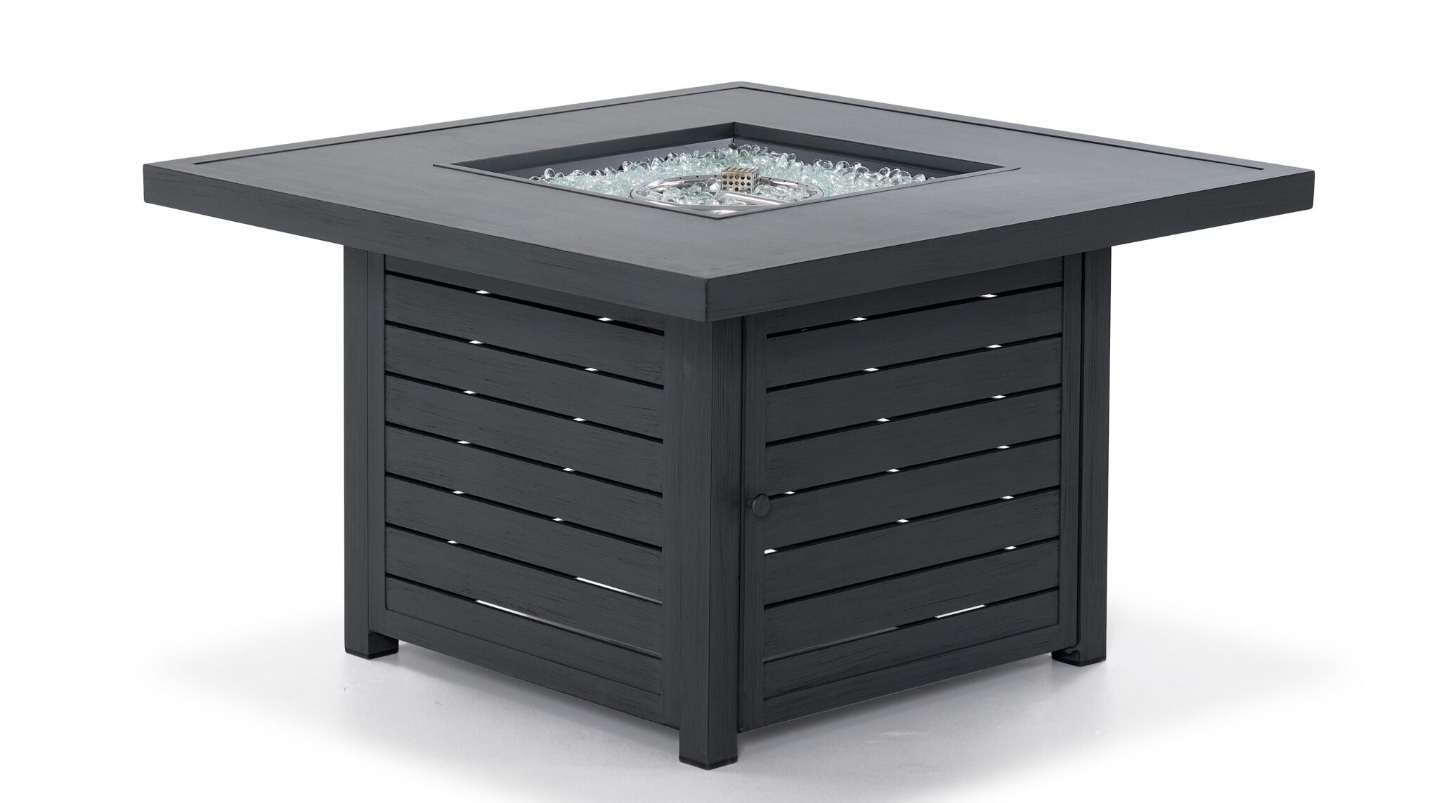 West Lake 5-Piece Outdoor Swivel Chair Chat Set with Fire Pit - Grey