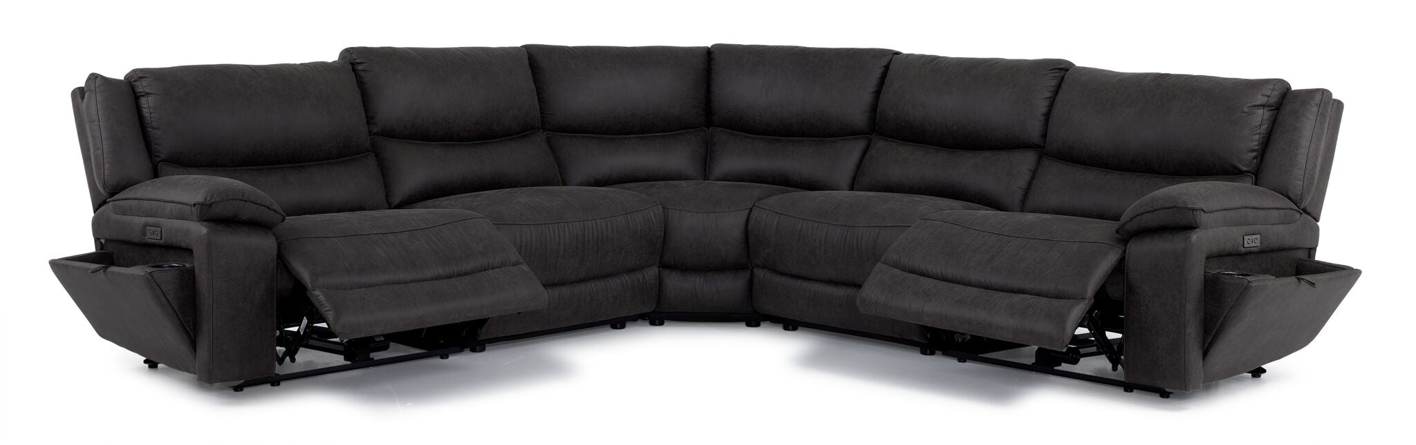 Weston 5-Piece Power Reclining Sectional - Granite