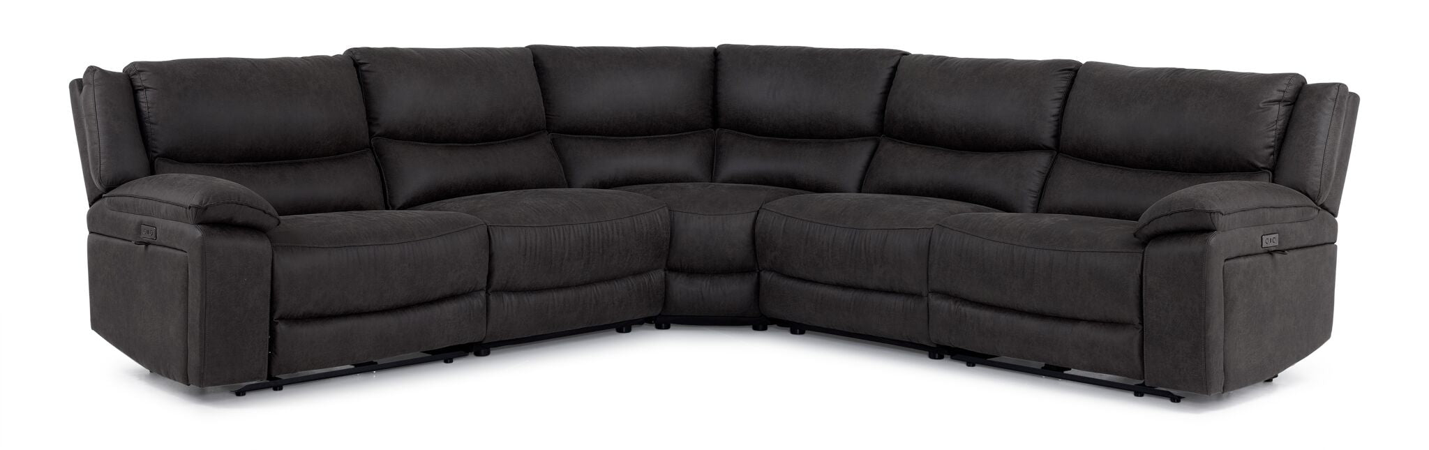 Weston 5-Piece Power Reclining Sectional - Granite