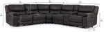 Weston 6-Piece Power Reclining Sectional with Console - Granite
