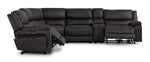 Weston 6-Piece Power Reclining Sectional with Console - Granite