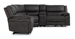Weston 5-Piece Power Reclining Sectional with Console - Granite