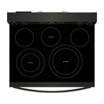 Whirlpool Print Resistant Black Stainless Electric Freestanding Range (5.3 Cu.Ft.) - YWFES5030RV
