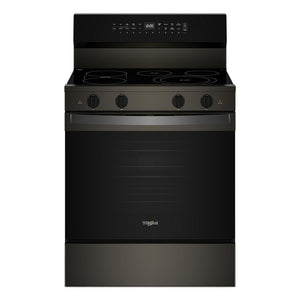 Whirlpool Cuisinière électrique 5,3 pi³ autonome acier inoxydable noir résistant aux traces de doigts YWFES7530RV