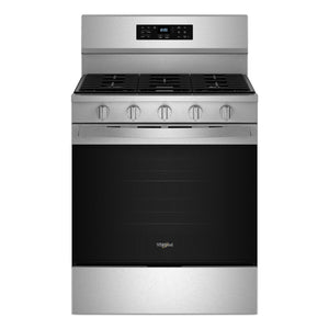 Whirlpool Cuisinière au gaz 5,3 pi³ autonome acier inoxydable résistant aux traces de doigts WFGS5030RZ