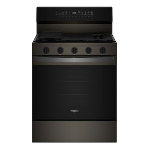 Whirlpool Black-on-Stainless Gas Freestanding Range (5 Cu.Ft) - WFGS7530RV