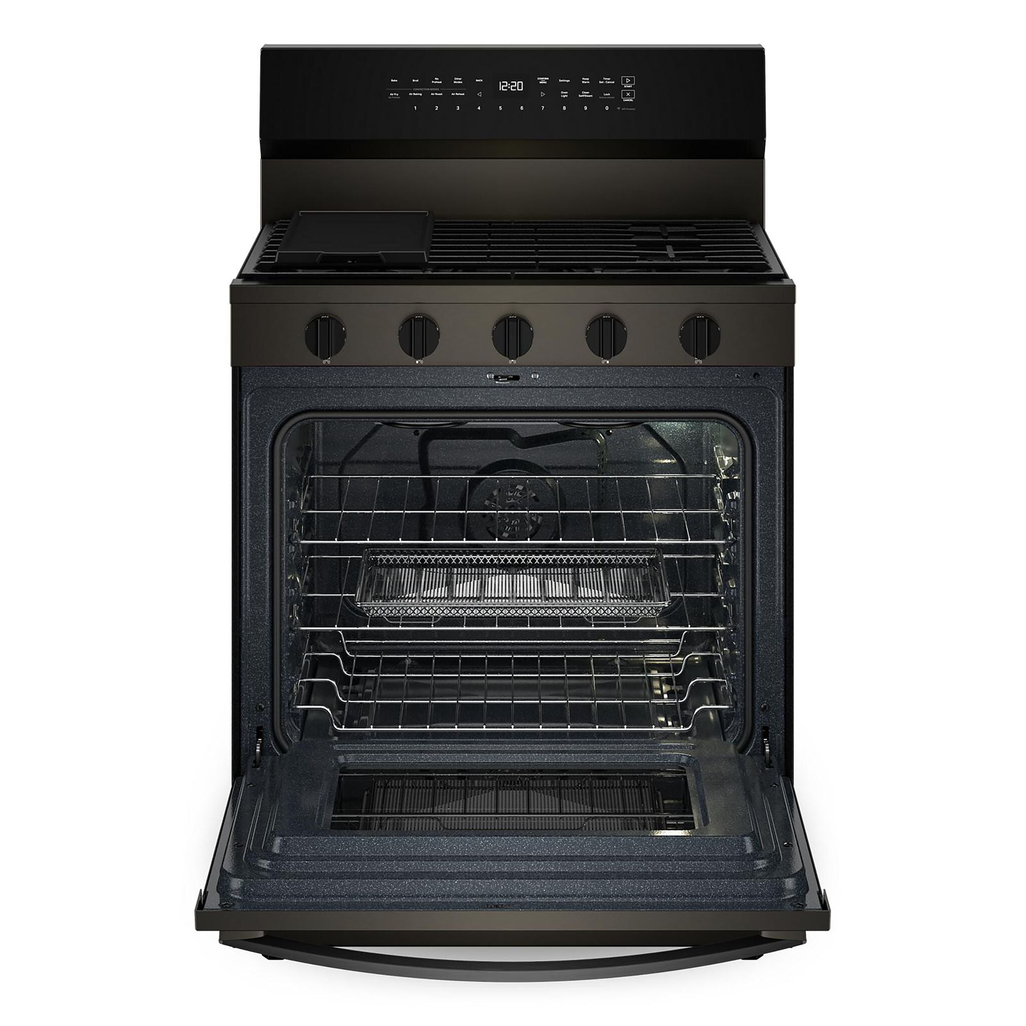 Whirlpool Print Resistant Black Stainless Gas Freestanding Range (5 Cu.Ft) - WFGS7530RV