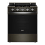 Whirlpool Black-on-Stainless Slide-In Gas Range (5 Cu.Ft.)- WSGS7530RV